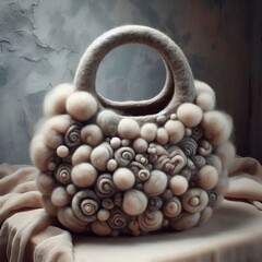 Wool Mohair Felted Bag Textile Mohair Wool Fabric Nonwoven felt