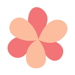 Flower head decoration vector, flat floral design element clip art for nature themes