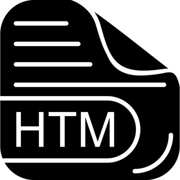 HTM File Solid Icon