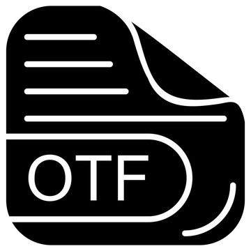 OTF File Solid Icon