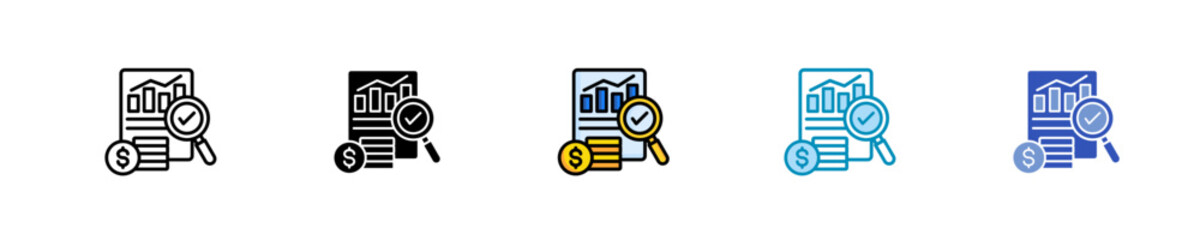 Profitability Analysis  Icon Set Multiple Style Collection