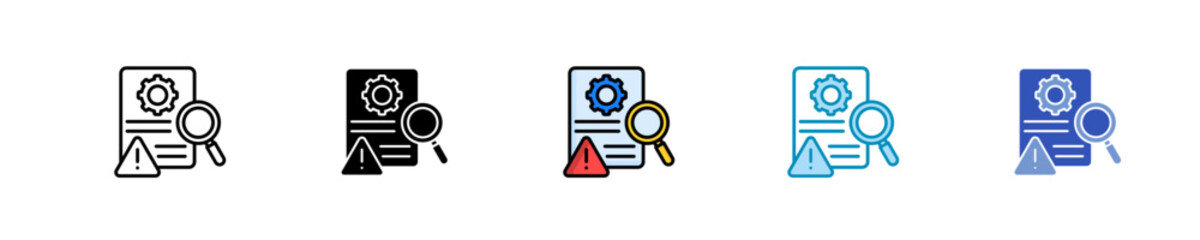 Business Risk Management  Icon Set Multiple Style Collection