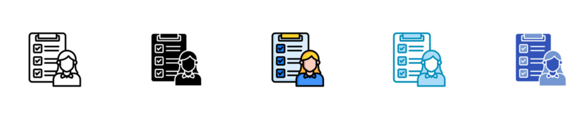 Workforce Evaluation  Icon Set Multiple Style Collection