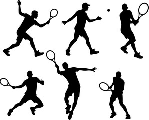 Tennis, players,  vector bundle