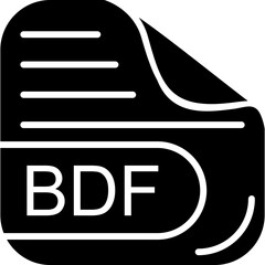 BDF File Solid Icon