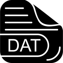 DAT File Solid Icon