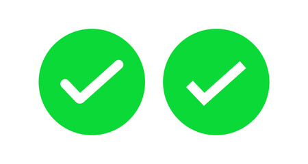A collection of green check mark icons with a transparent background