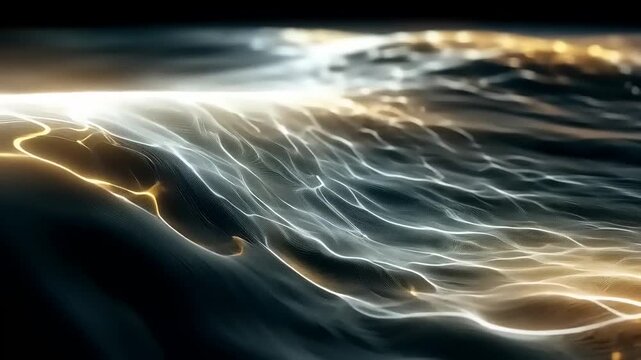 Topographic map of a coastal area at night, illuminated by city lights.