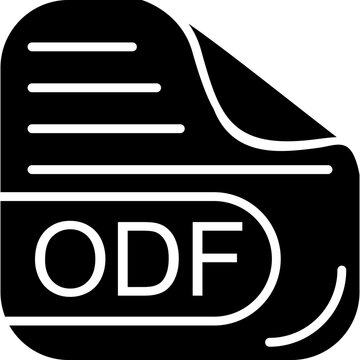 ODF File Solid Icon