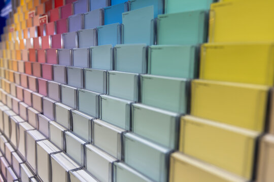 some of a selection of paint colour samples available