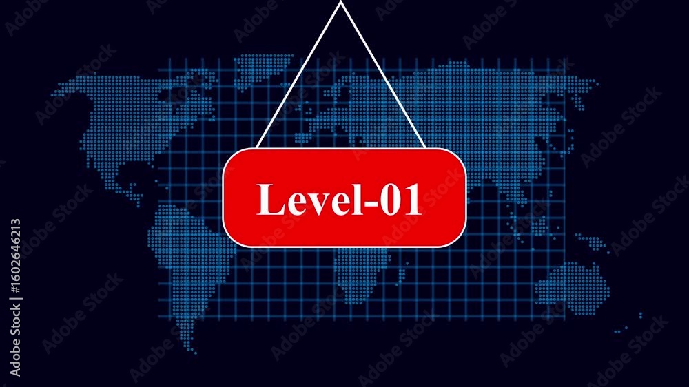Fototapete abstract glowing level 01 icon animation with futuristic neon design and smooth progression effect f