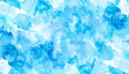 Obraz premium Abstract Blue Watercolor Wash Texture: Fluid, Organic Shapes and Shades