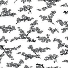 Classic Japanese abstract pine pattern,
