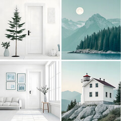 house in the snow