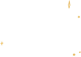  Watercolor illustration, PNG, cute stars and dots decor