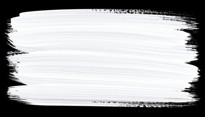 White Brushstrokes on Black Background, Abstract Art Texture.