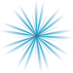 Obraz premium Futuristic graphic of a sharp, icy starburst with blue-tipped spikes extending outward