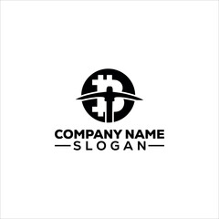 Bitcoin Mining Pickaxe Logo Design