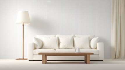 Modern white living room interior