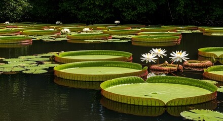 The Victoria amazonica, a beautiful and shapely aquatic plant from the Amazon. - Lynaria