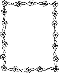 black and white frame