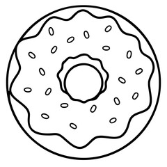Colorful Donut Icon Vector