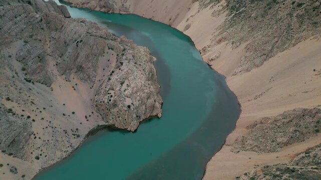 Aerial view of Kanjon Zrmanje near Zadar, Croatia