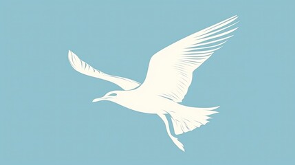 Obraz premium A nature icon of a bird flying in the sky, symbolizing freedom and the beauty of wildlife.