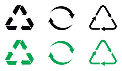 Recycling Symbol Variations Design Vector Illustration