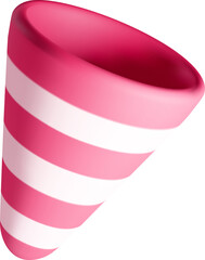 Stylish 3D Pink and White Cone Design