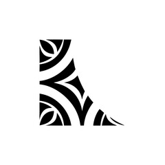 Elegant black tribal corner flourish design adds sophisticated style to any project, enhancing visual appeal with classic artistry.