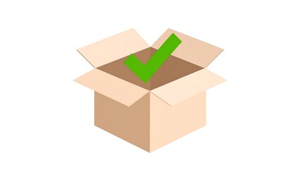 Open cardboard box with green checkmark (1)