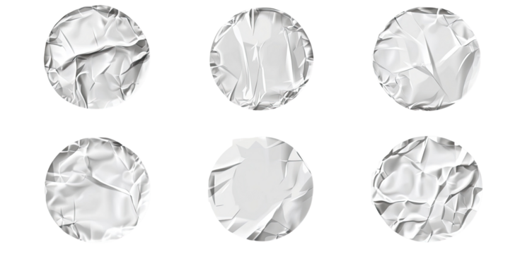 Crumpled Circular Shapes - Powered by Adobe