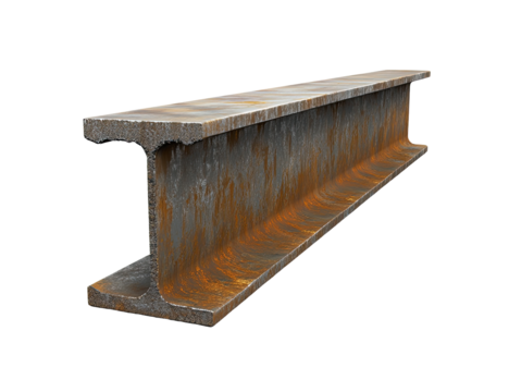 Rusted steel I-beam