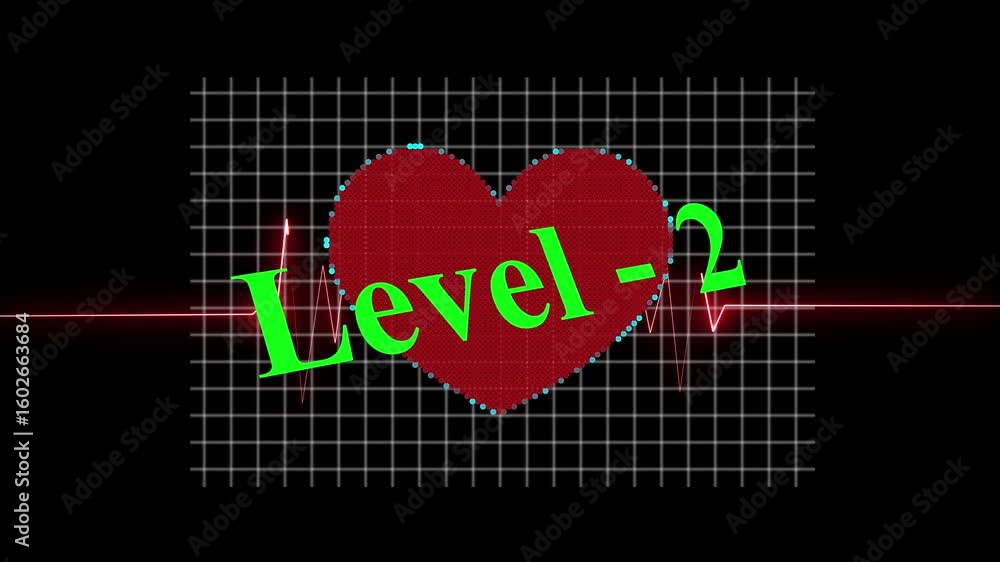 Fototapete abstract glowing level 02 icon animation with futuristic neon design and smooth progression effect f