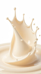 Obraz premium Creamy splash liquid motion milk splash high fidelity photography food photography creamy texture splash effect white liquid artistic splash food