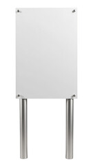 Empty signboard blank display metal frame outdoor signage advertising space information board promotional display customizable surface