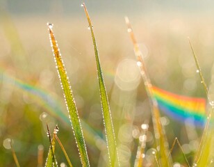 Crystal Meadow: Grassland with Triangular Glass Blades