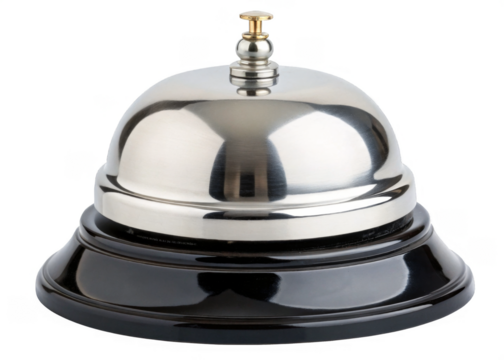 concierge bell isolated on transparent background.	