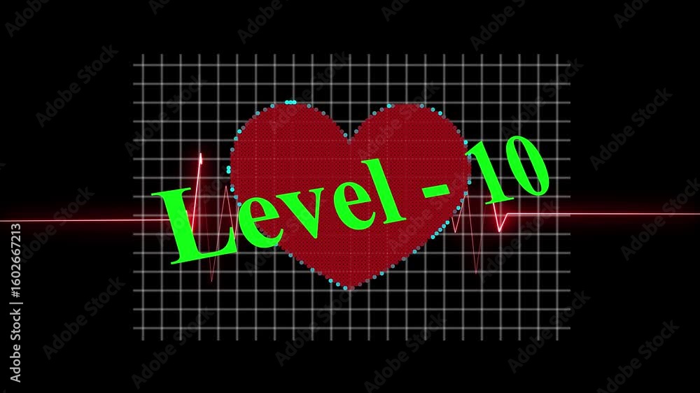 Aufkleber abstract glowing level 10 icon animation with futuristic neon design and smooth progression effect f