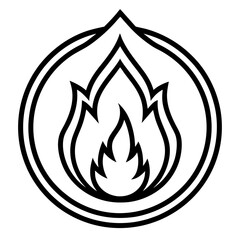 Emergency Flame Vector Icon