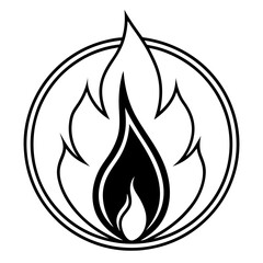 Emergency Flame Vector Icon