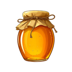 jar of honey isolated on transparent background, png