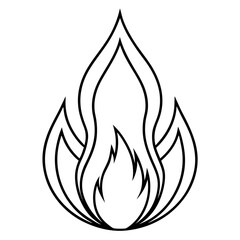 Emergency Flame Vector Icon