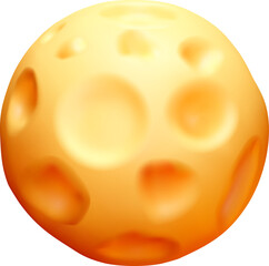 3D Cheese Ball with Texture and Color Variations