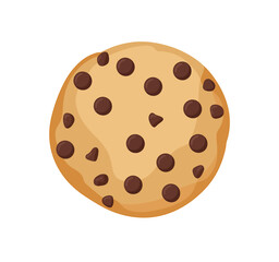 Fototapeta premium Chocolate chip cookie illustration baked goods sweet