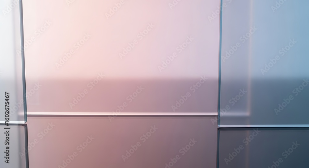 Aufkleber abstract background with geometric shapes and soft pastel gradient colors