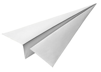 paper plane isolated on a transparent background.	