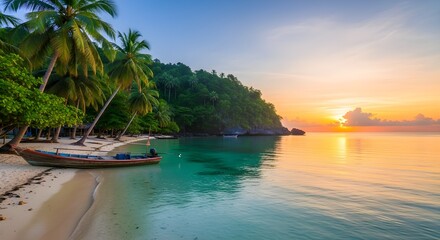 Sunlit Serenity: A Cove at Dawn