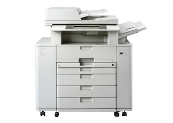 Photocopier isolated on a transparent background.	
